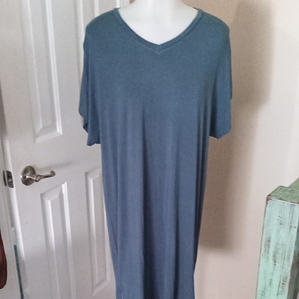 Grey Luxome V-Neck Sleep Dress Size Medium